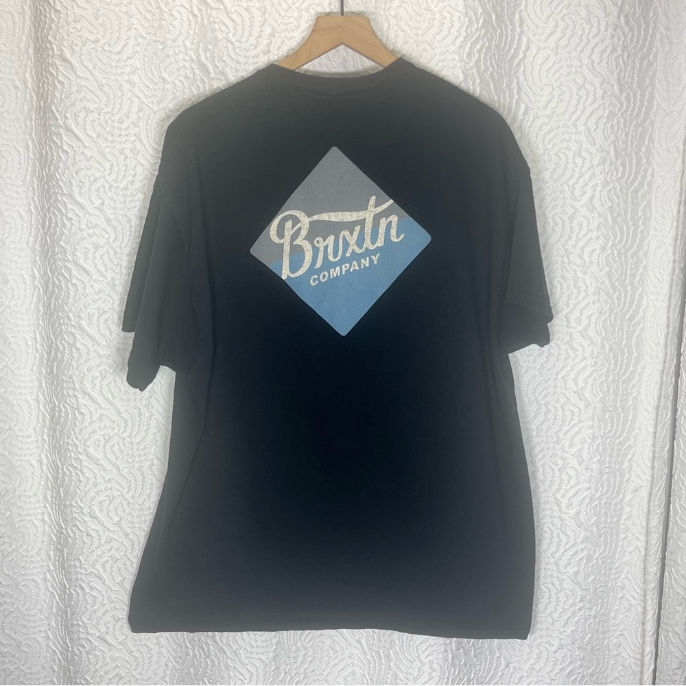 Brixton Company Men's XXL Standard Fit Diamond Logo Graphic T-Shirt Black
